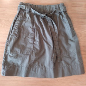 Gap Olive Green Skirt w/ Pockets & Tie Waist Sm